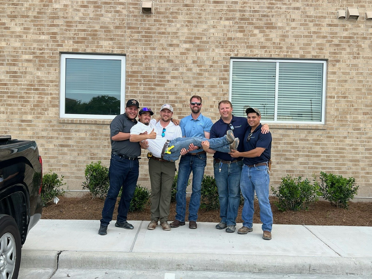 Camden's Construction team displaying the Camden value of Have Fun!