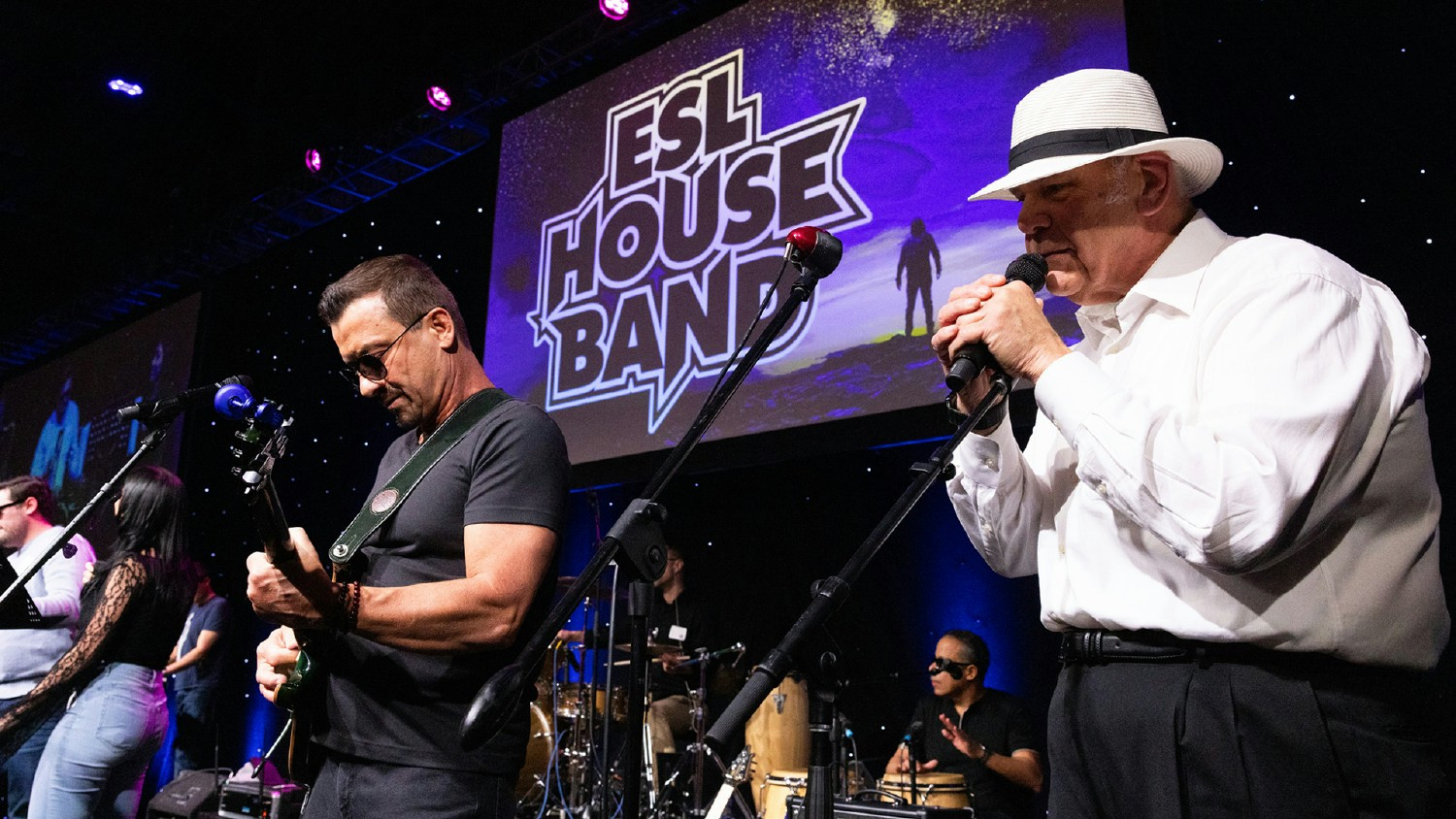 The ESL House Band, made up of employees, performs at the 2024 Annual Celebration, our premier recognition event. 