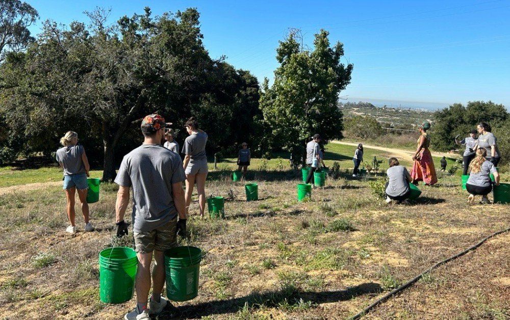 ZSers in Los Angeles volunteer with TreePeople to do environmental restoration at Hahn State Park on ZS Cares Day.