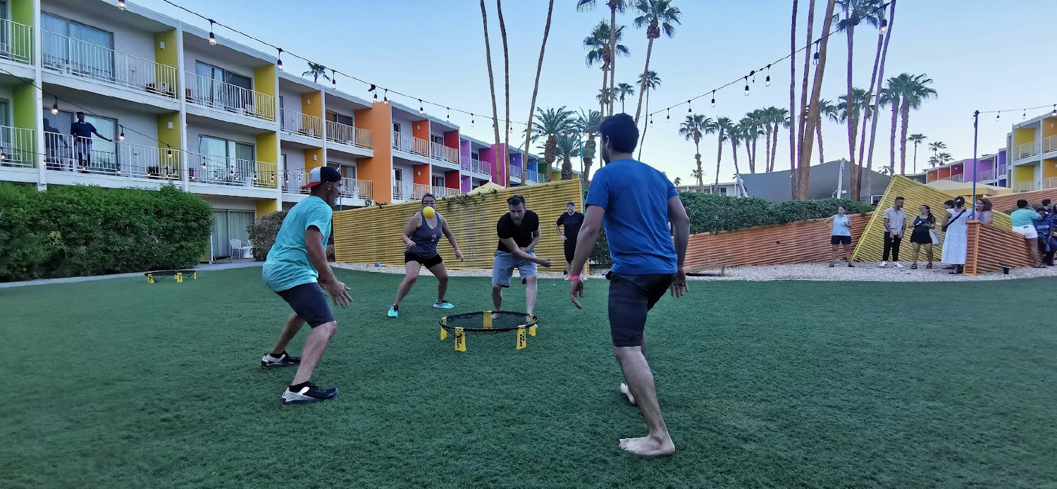 Spikeball tournaments have become a tradition at our retreats.