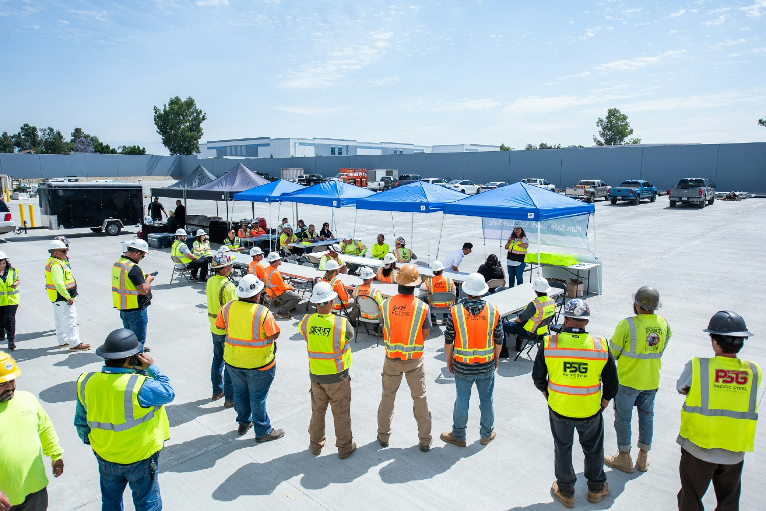 Safety appreciation and milestone jobsite events through the course of construction.