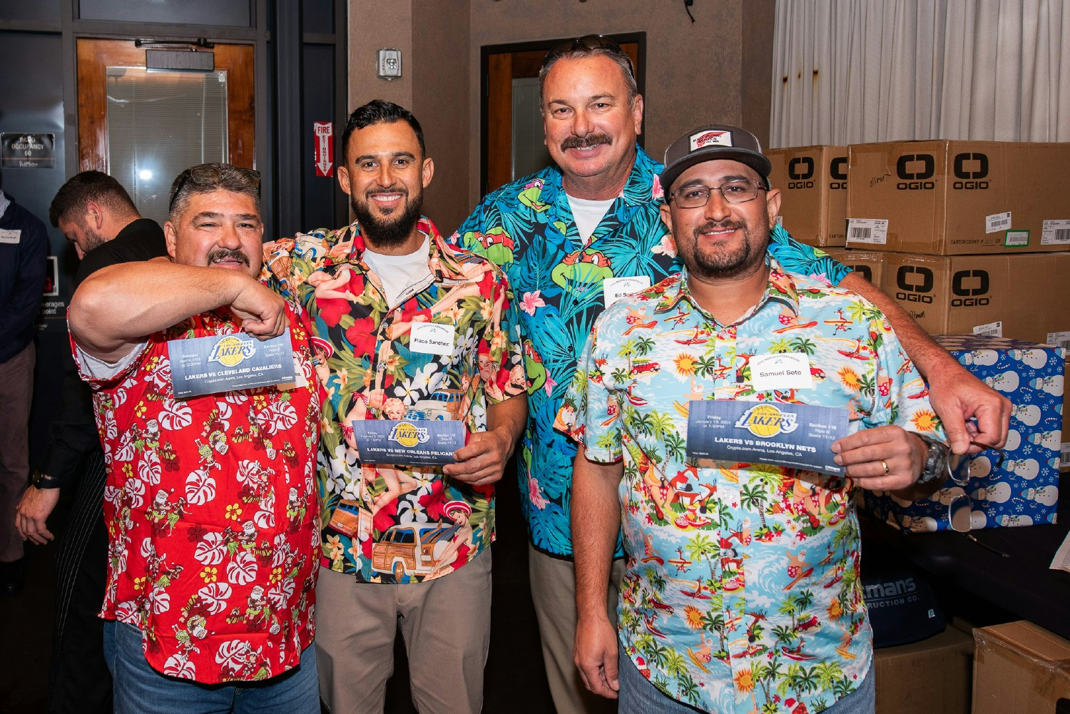 Hawaiian shirt contest winners at the annual Field Operations Christmas party for our superintendents and foreman.