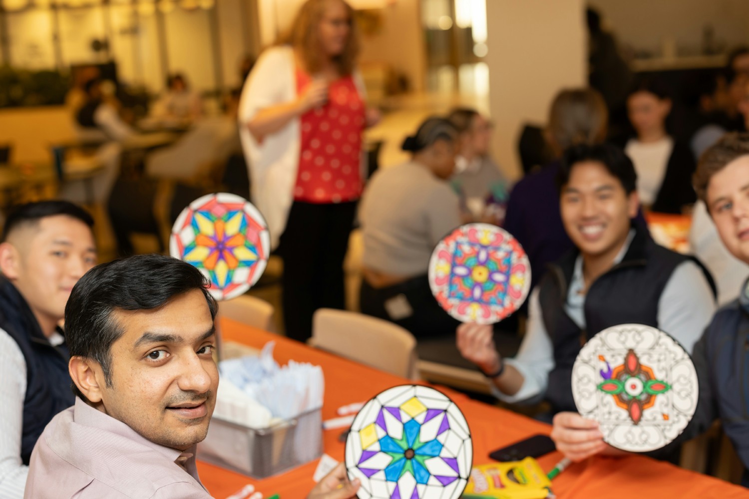 Our Diwali celebration was complete with rangoli, magnolias, traditional Indian food, music and more.