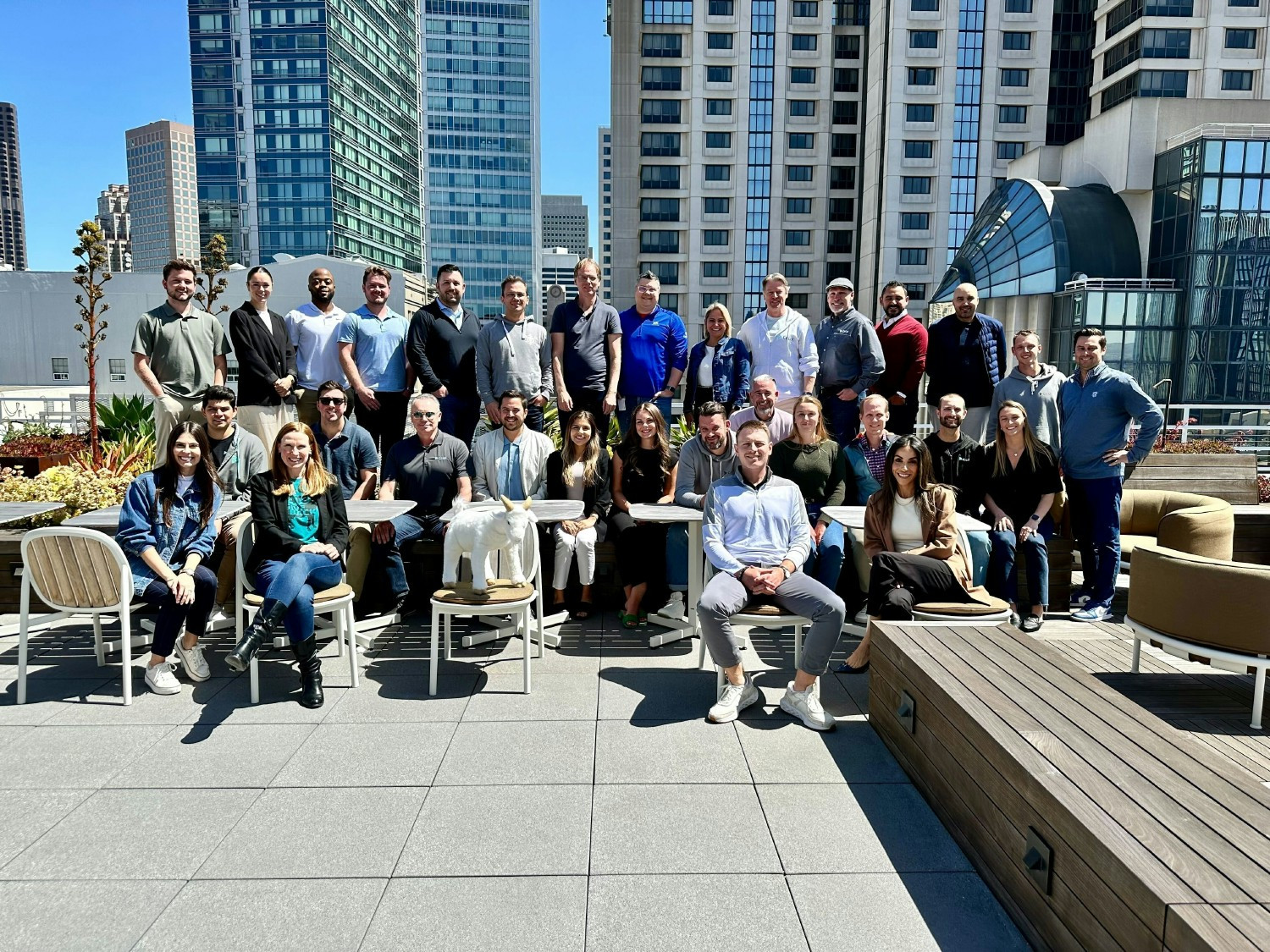 Cribl team members enjoy a beautiful day at the San Francisco office.