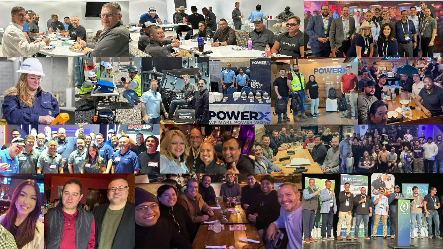 POWERX family celebrating level ups, building bonds, & growing together at conferences & events.