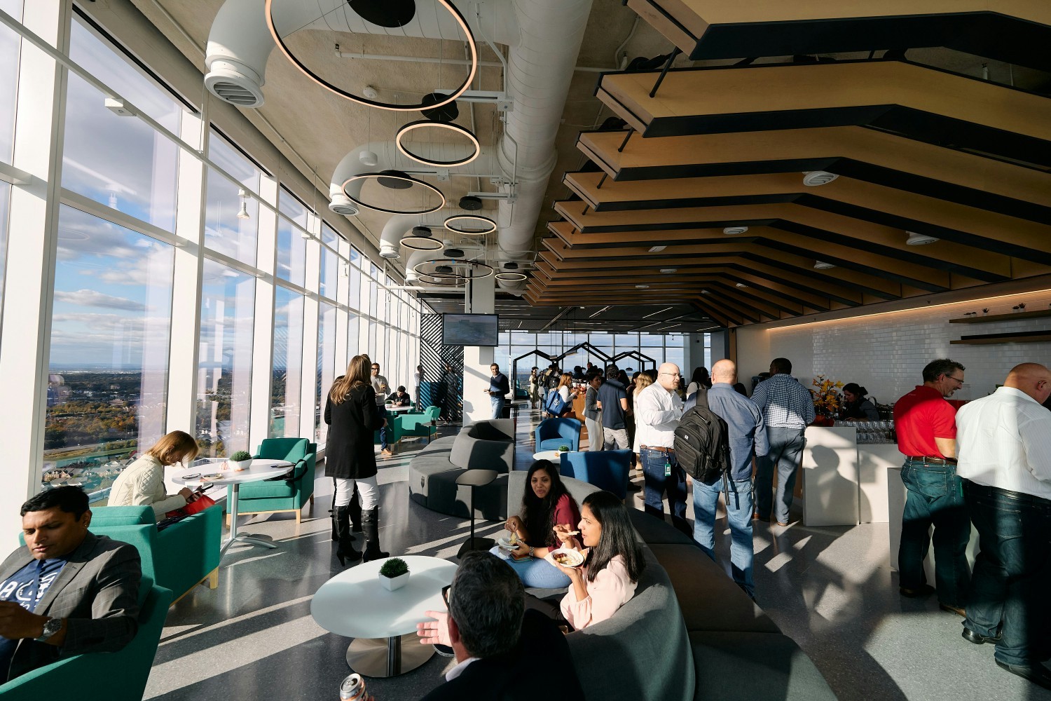 Communal areas in our offices allow employees to collaborate and socialize during organized events and chance meetings.