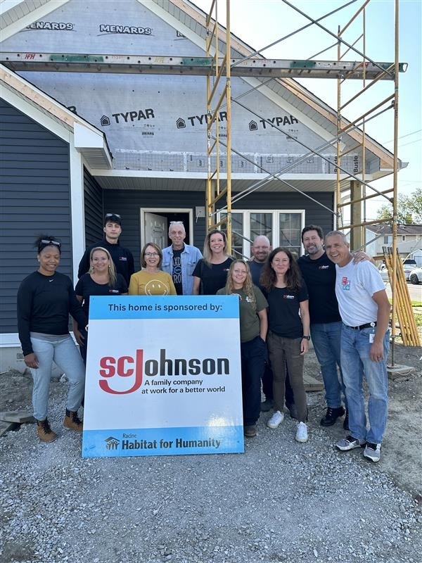 Sponsoring and volunteering at a Habitat for Humanity home in Racine, WI.