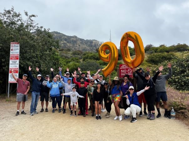 Diversity, Equity, and Inclusion Committee in collaboration with Employee Resource Groups hike to the Hollywood sign