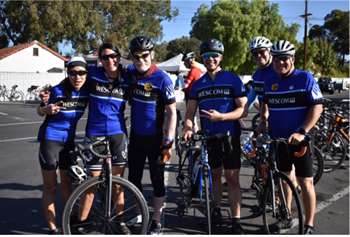 Wescom team members participate in the National Multiple Sclerosis (MS) Bike MS: Bay to Bay ride. 