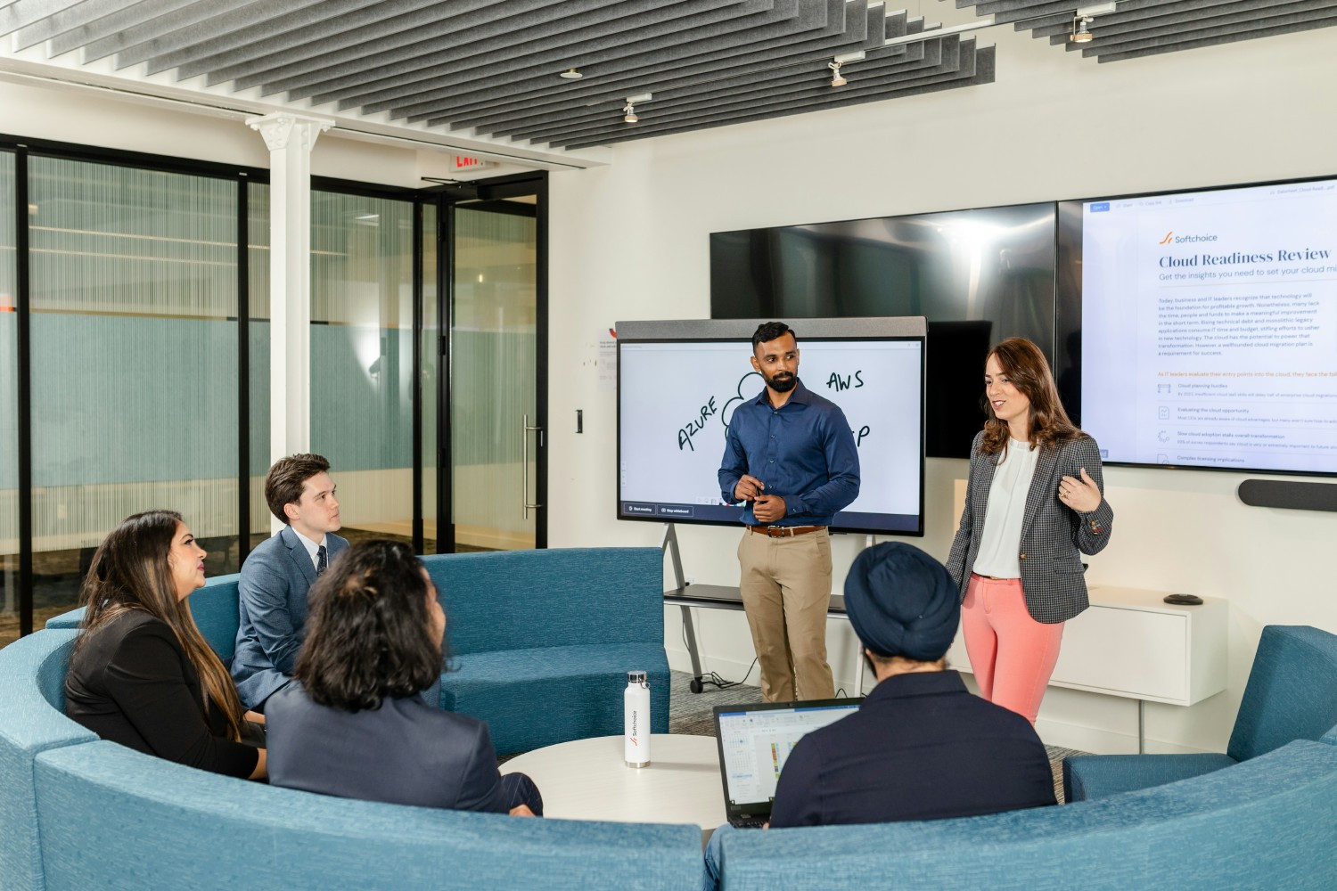 Teamwork and innovation in our Toronto collaboration space.