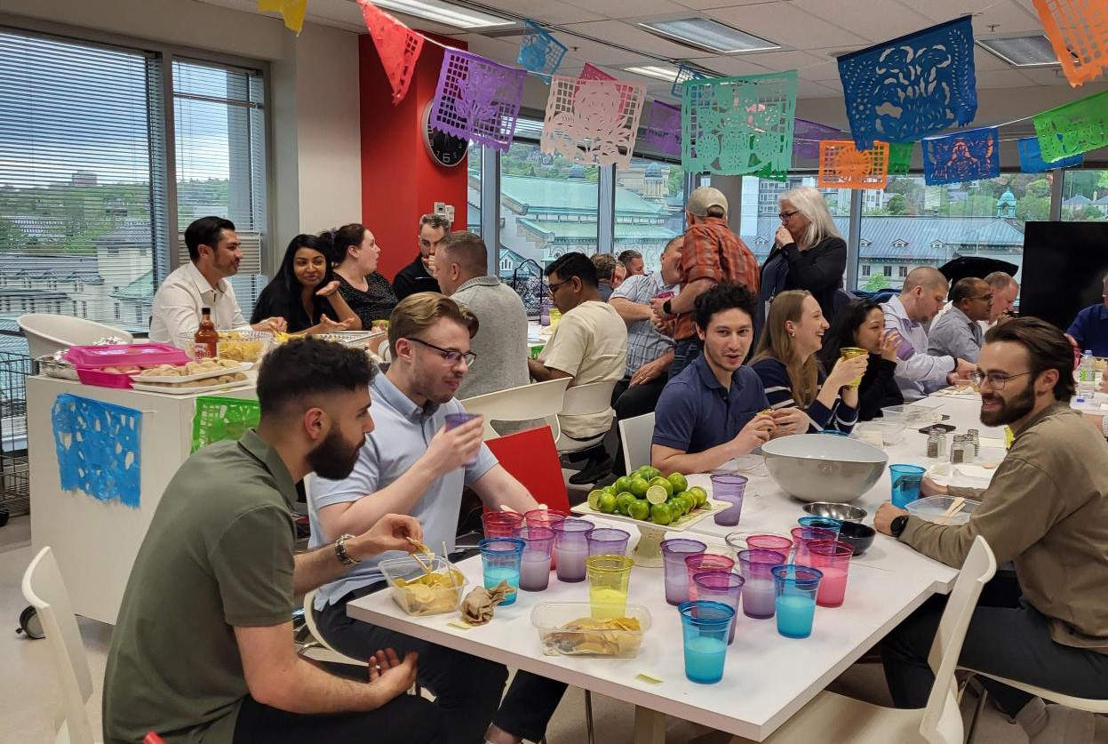 Celebrating Taco Tuesday in style at the Tecsys Montreal office! 