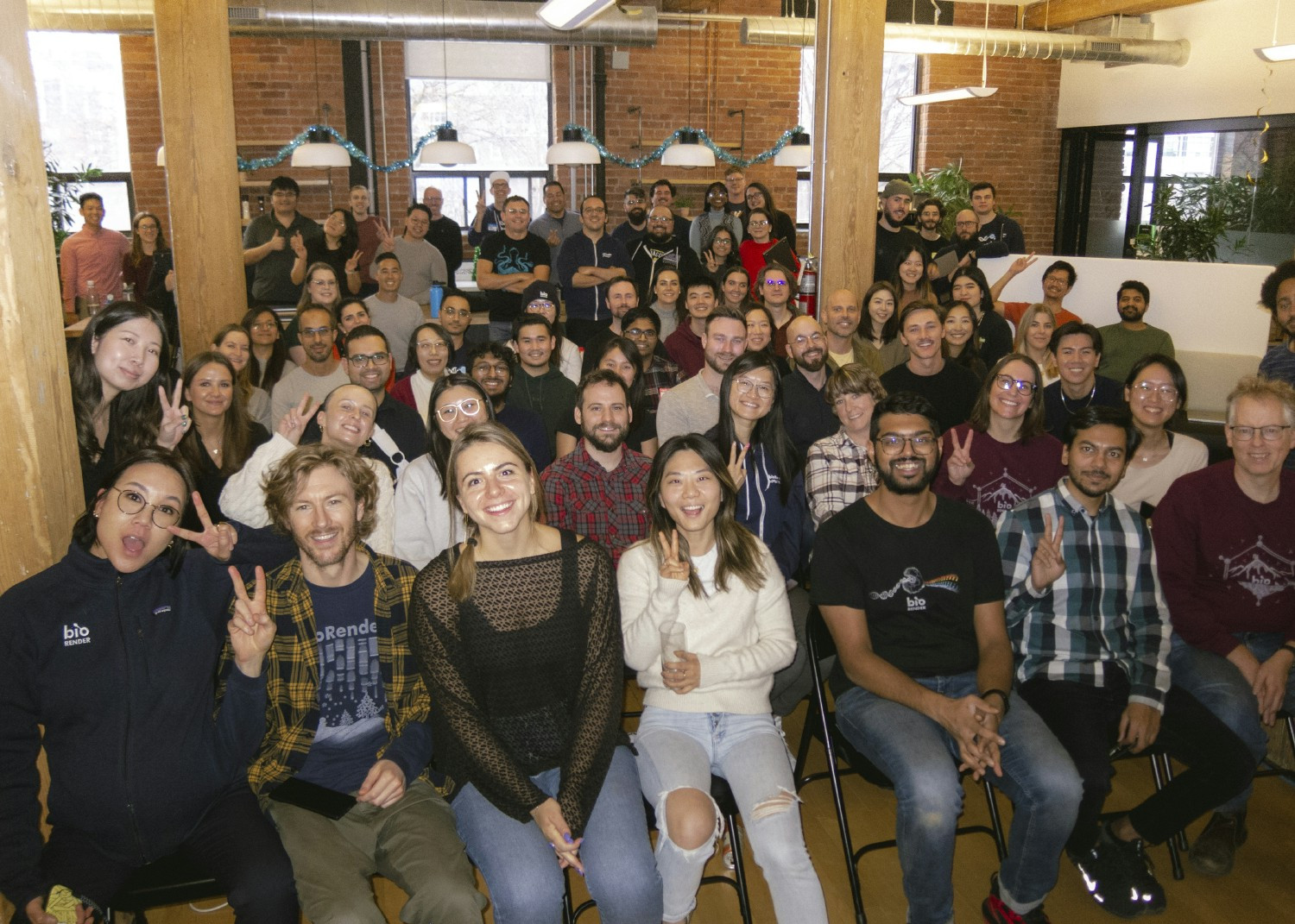 The entire Company together in Toronto to watch Hackathon presentations and cheer on our team.