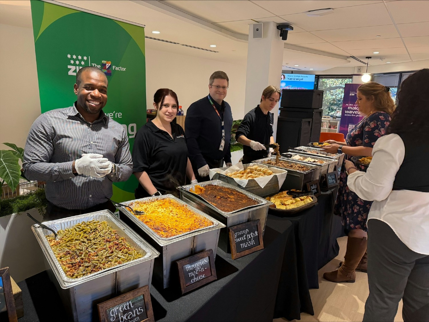 Our leaders serving Thanksgiving lunch to show appreciation for everyone's hard work and dedication! 