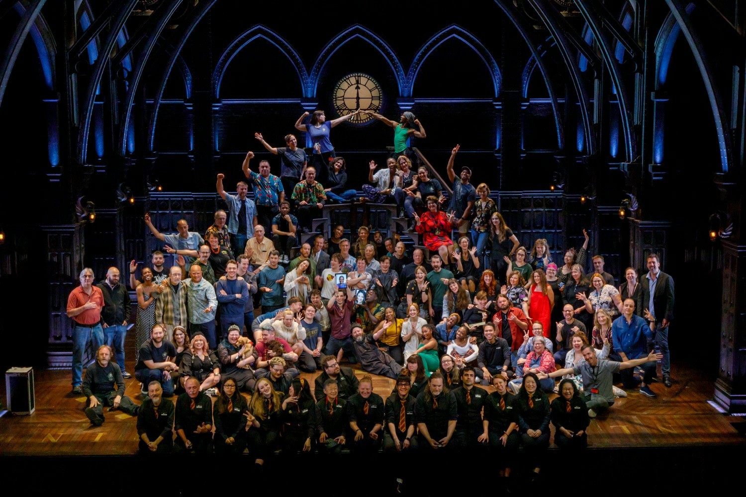 Curran Theatre staff after the last performance of Harry Potter and the Cursed Child, San Francisco, CA