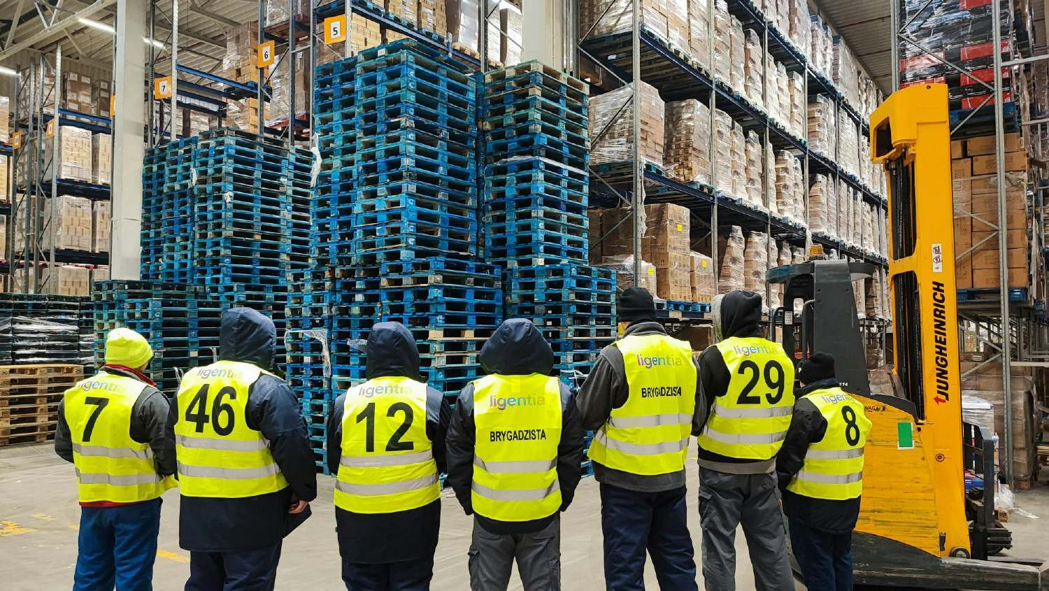 Warehouse workers in Poland 