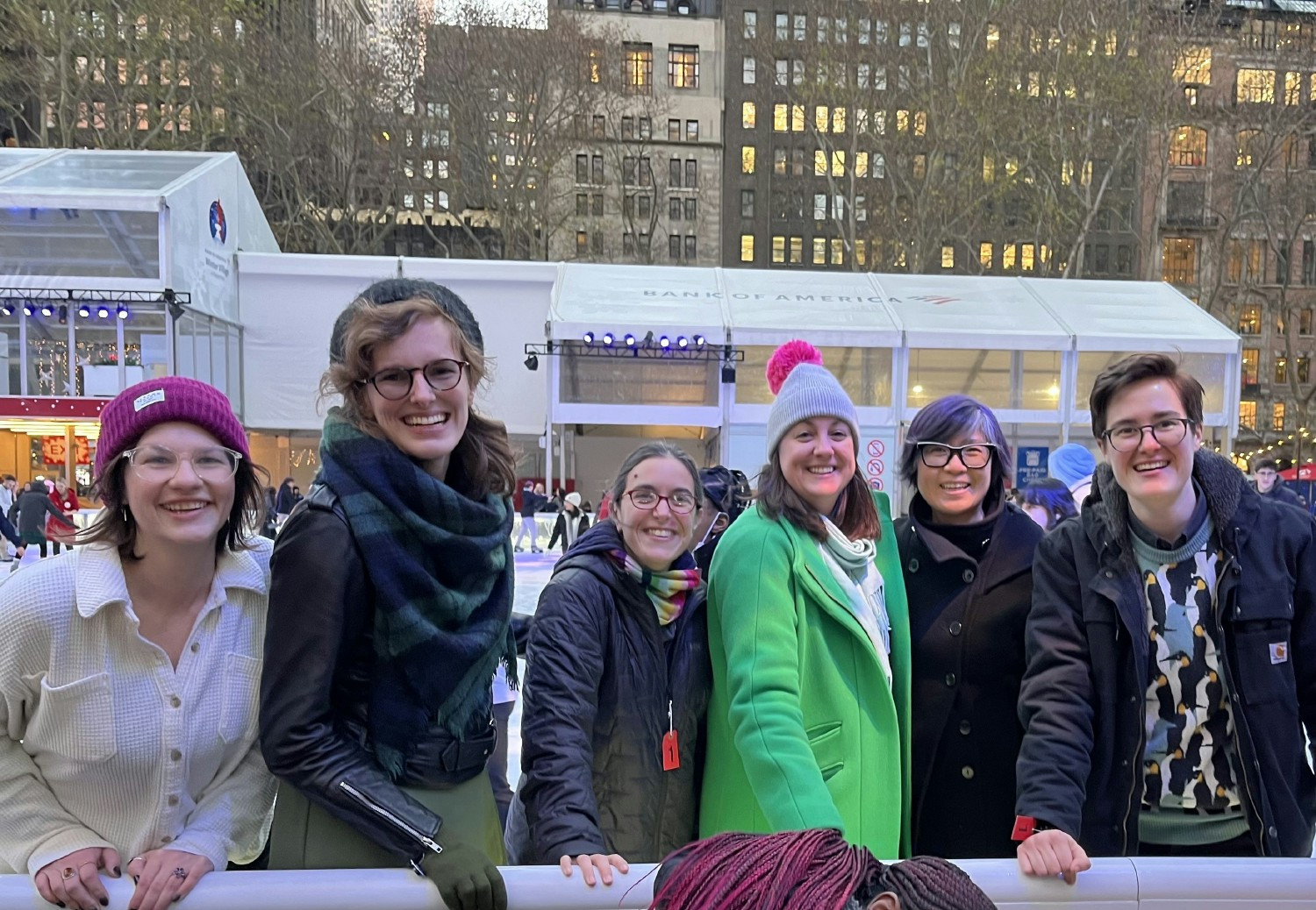 Team skating in New York