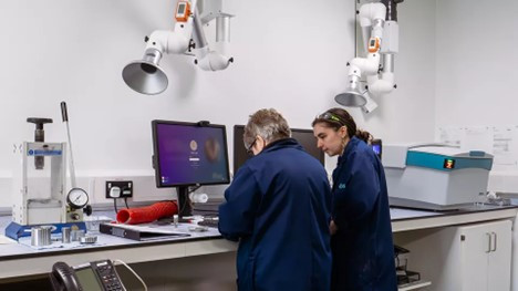 Mother & daughter in Viridien Laboratory Services in North Wales