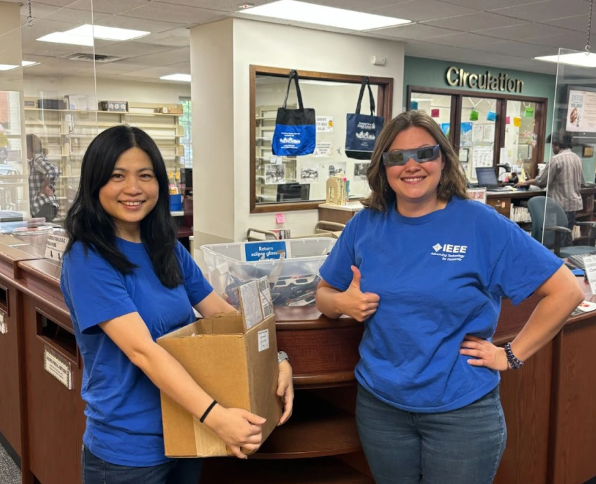 Community Outreach :
Our Diversity, Equity & Inclusion committee donating eclipse glasses for school children.