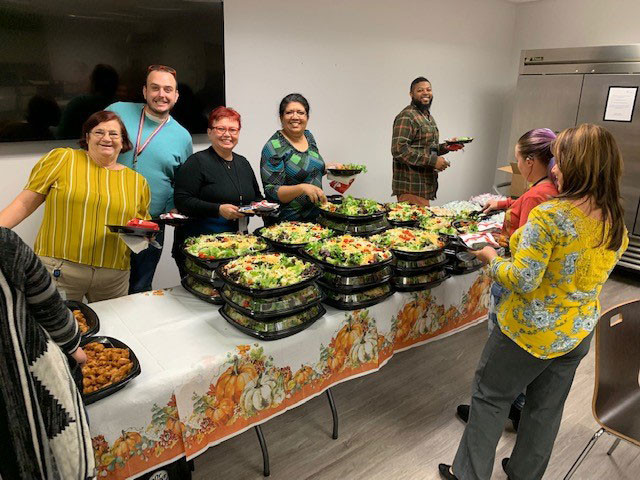 Employees celebrating Thanksgiving at our office  in Palm Bay, US