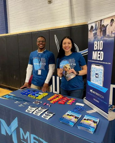 Career Advisors serve as Metro Tech program ambassadors at recruitment event.