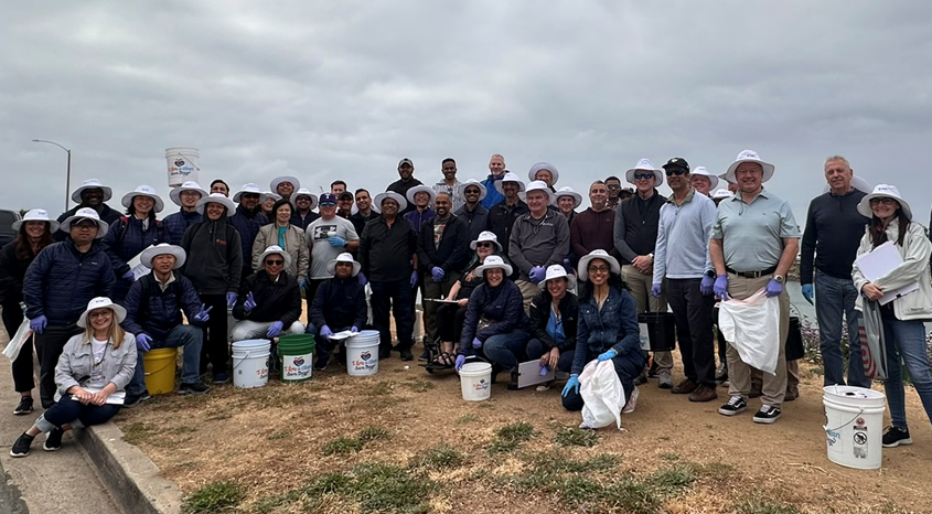 Products Team offsite - beach clean up
