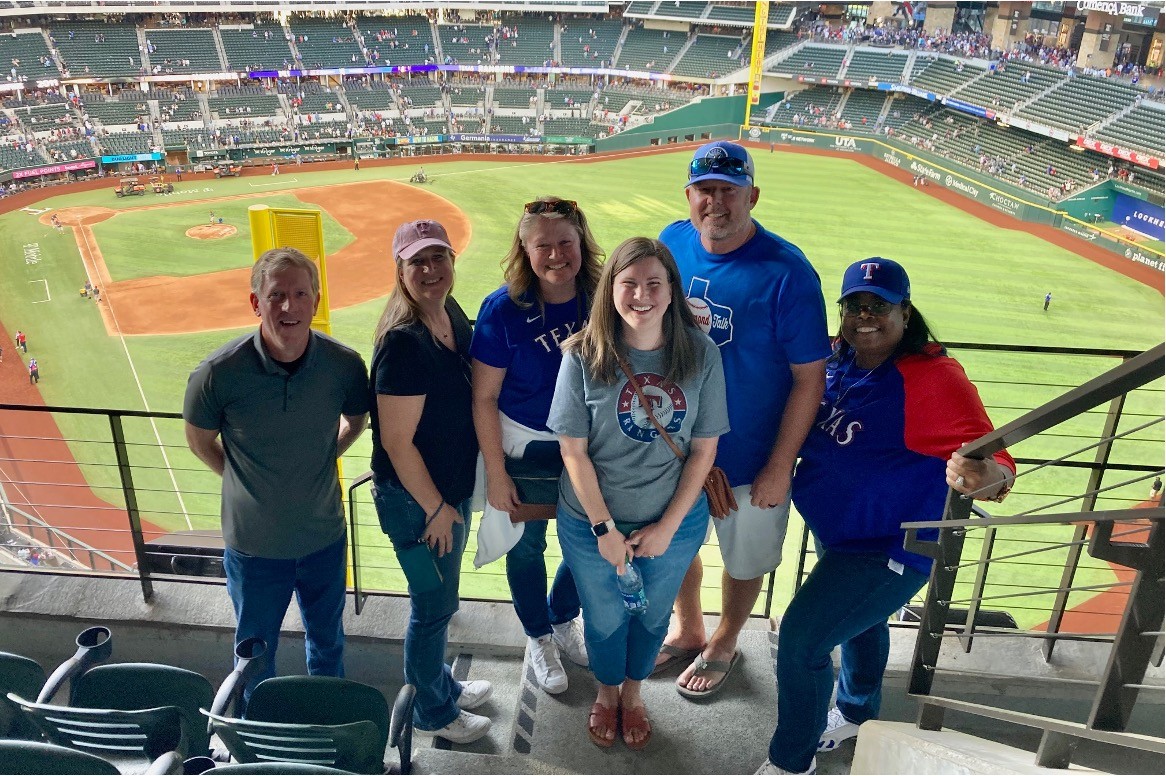 Enterprise Risk Team at a Rangers baseball game