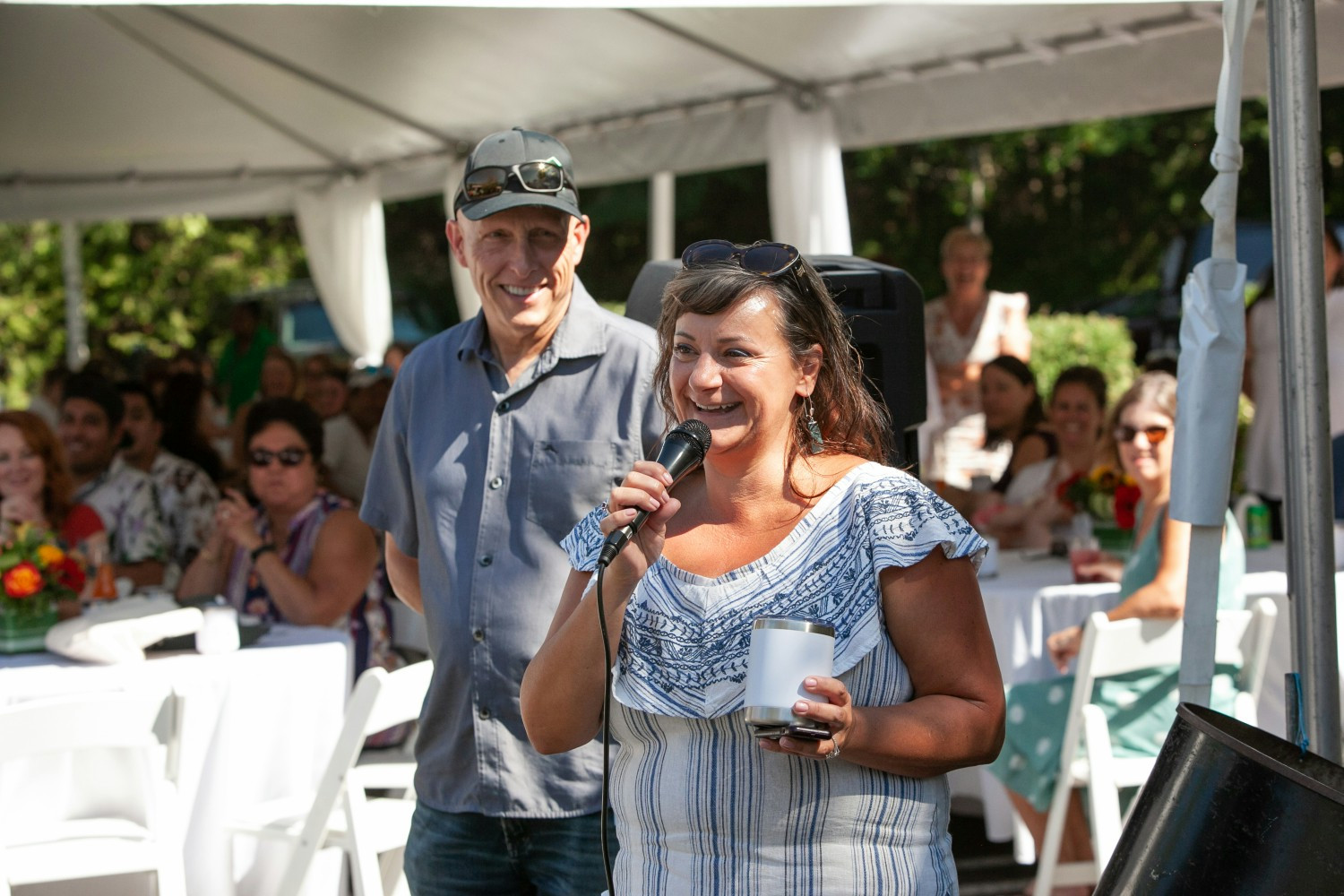 Tamra Rieger, President, and Don Burton, CEO at the annual Summer Parking Lot Party