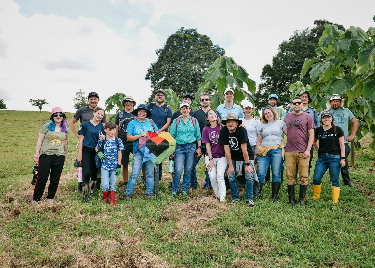 The SweetRush team supports our La Maestra reforestation project in Costa Rica, planting trees in our growing forest!
