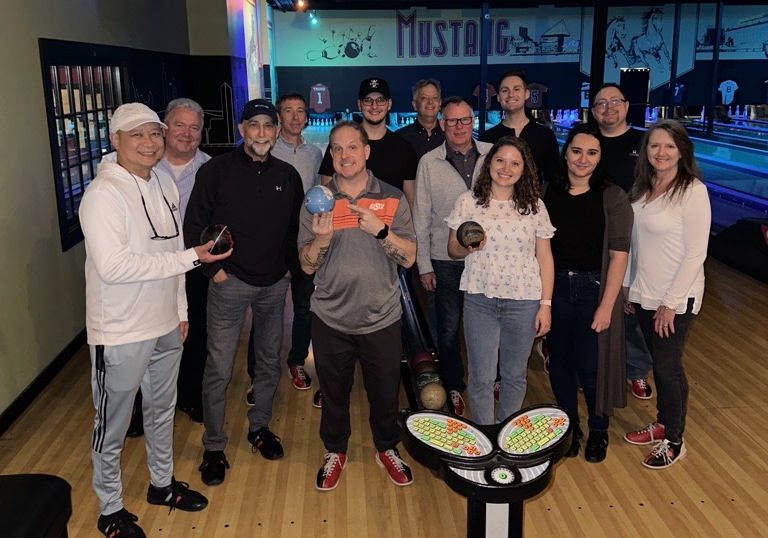 Winners are grinners at the team bowling event! 