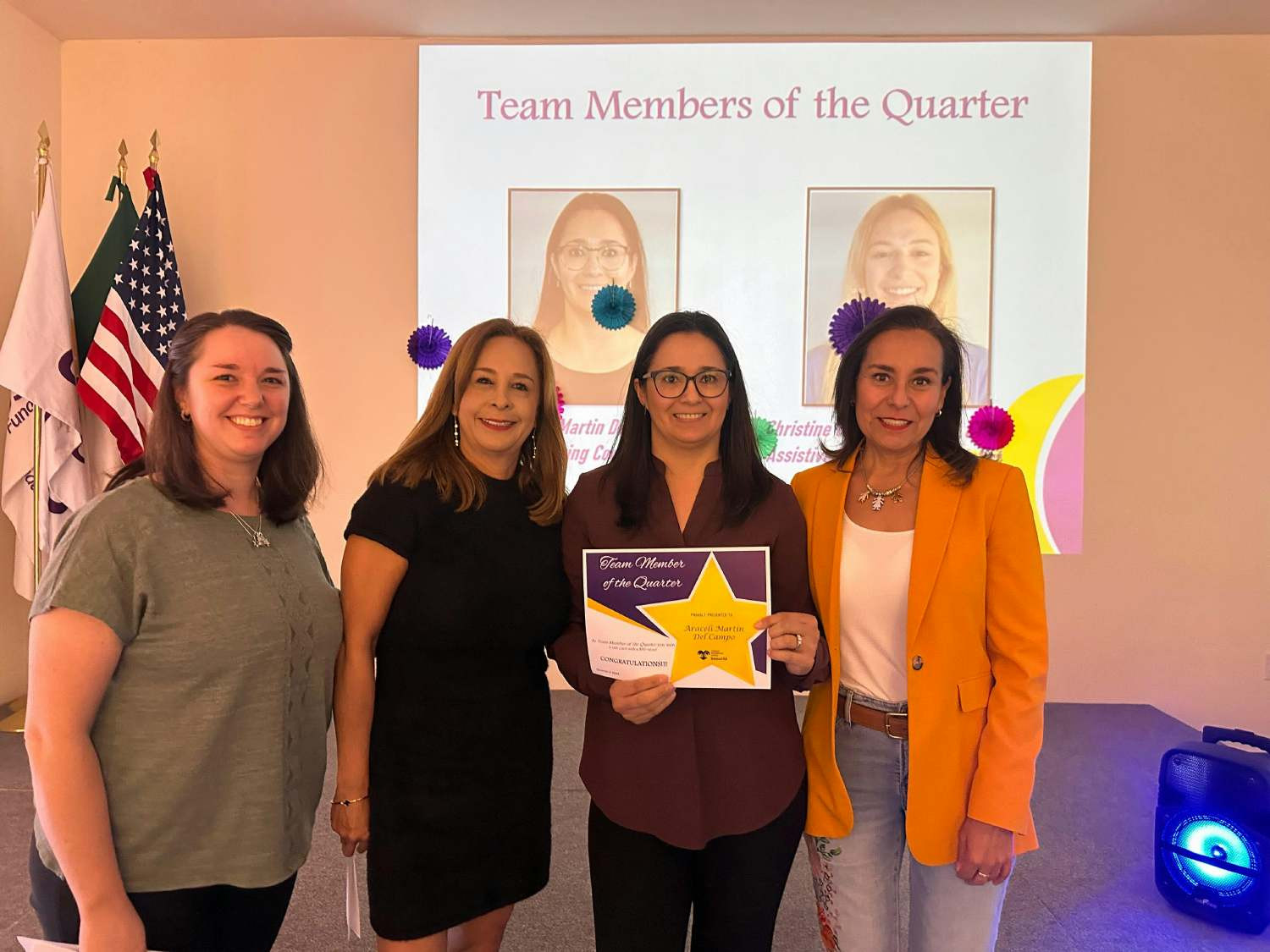 Celebrating Excellence!  Our executive leaders proudly recognize our outstanding Team Member of the Quarter. 