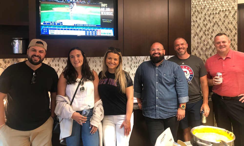 Our Data Center Design and Build team and our Operations team attend a Texas Rangers baseball game! 