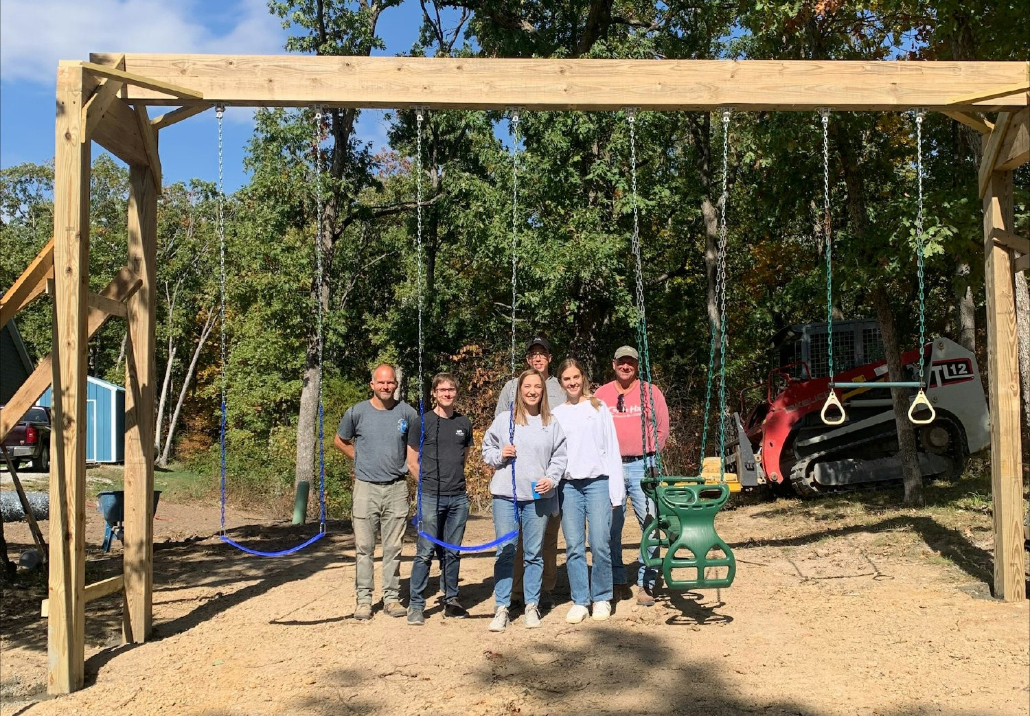 Team Members in Columbia, Missouri Volunteer Building Playground Equipment