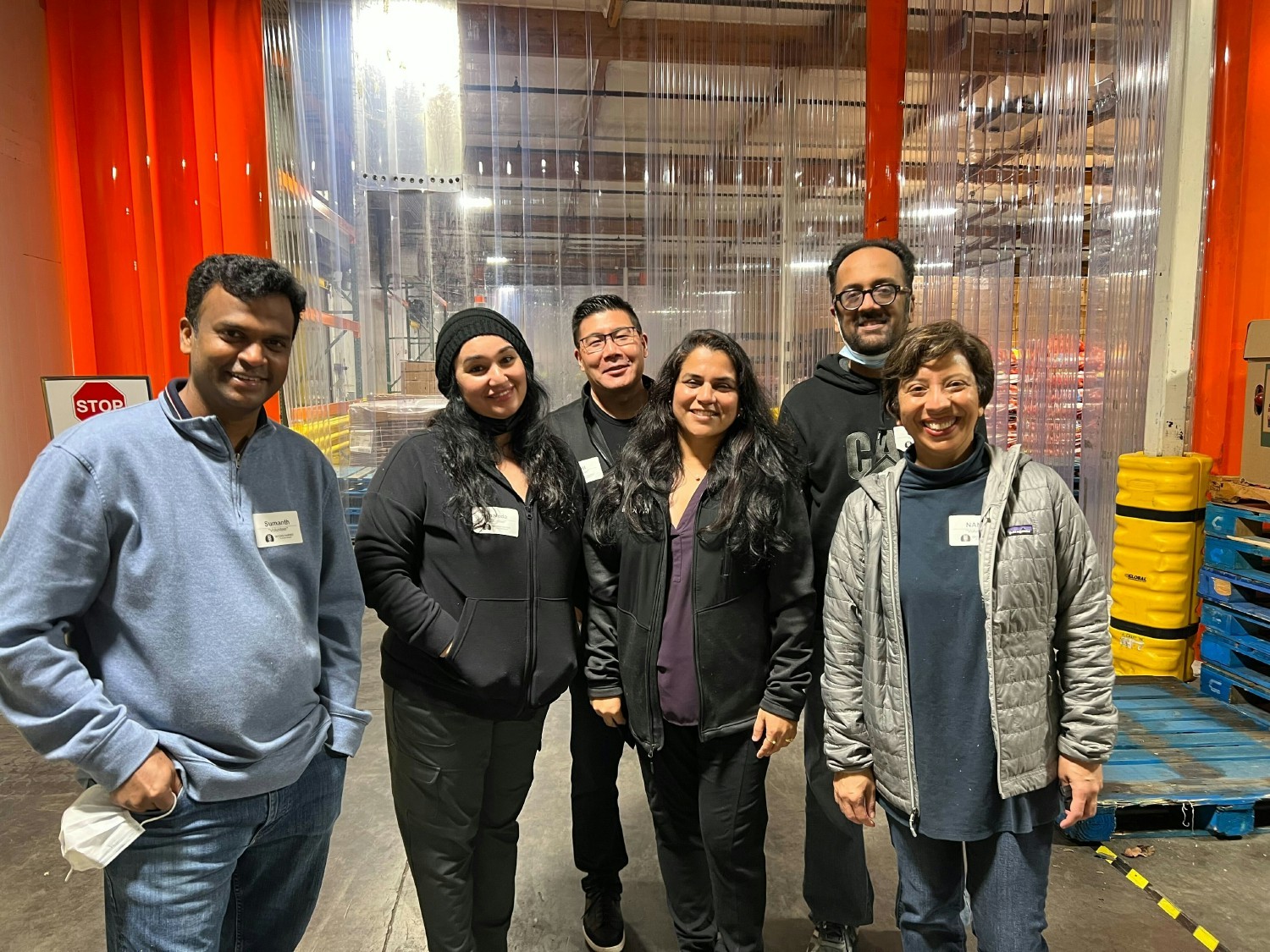 Employees volunteered at a food bank near San Francisco, California in honor of Martin Luther King Jr. Day