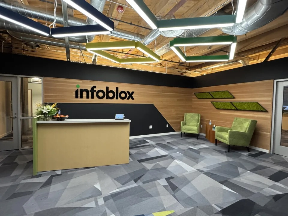 Infoblox Tacoma office reception area.