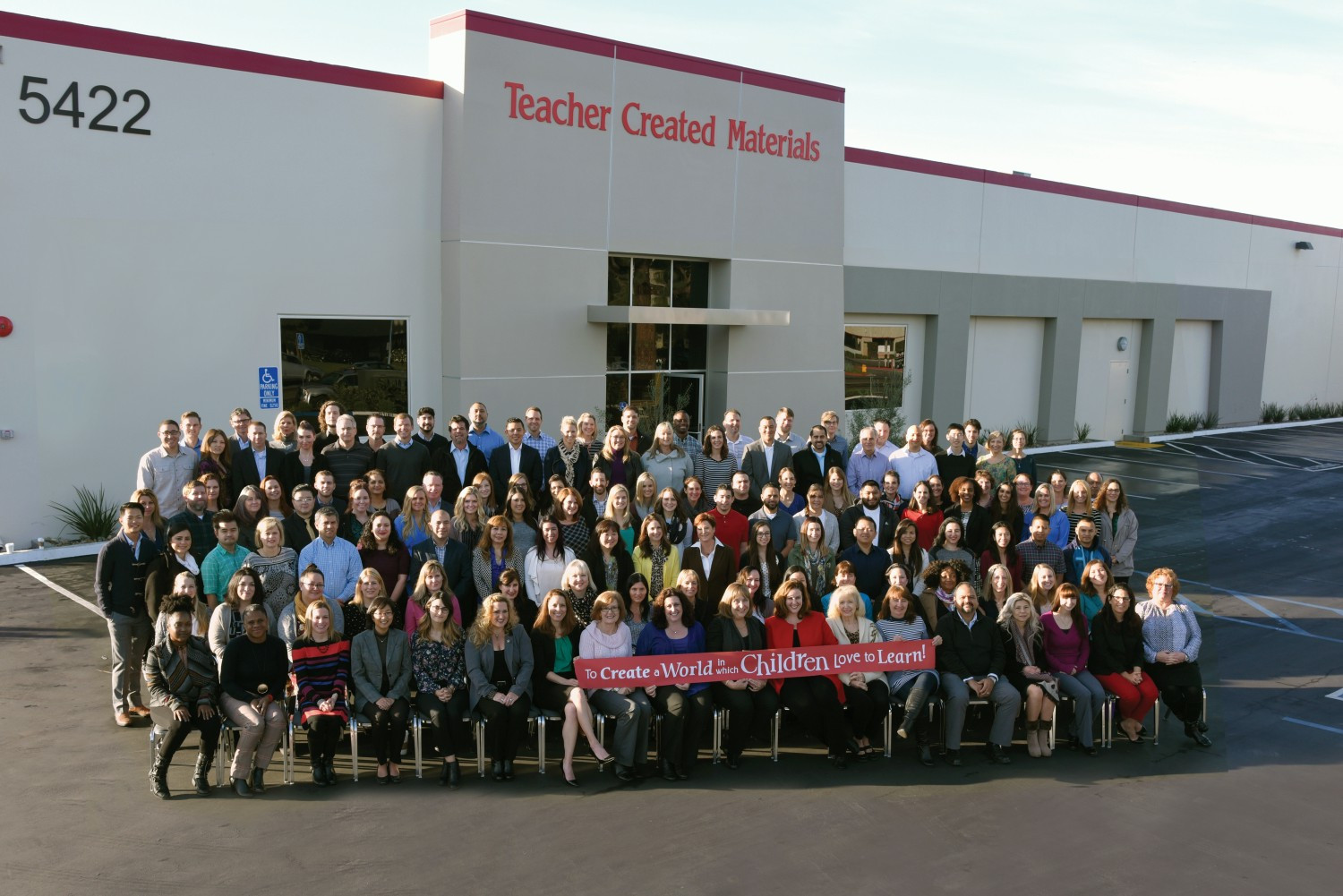 TCM group photo in front of TCM Headquarters in Huntington Beach, California