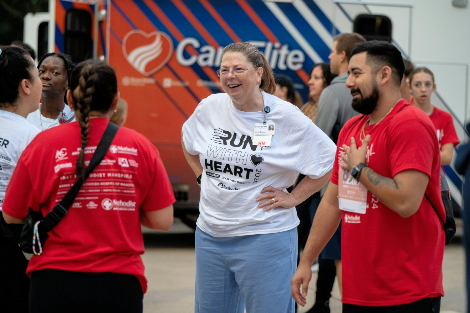 Methodist Mansfield Medical Center’s 10th Annual Run with Heart race featured 700+ participants and many employees.