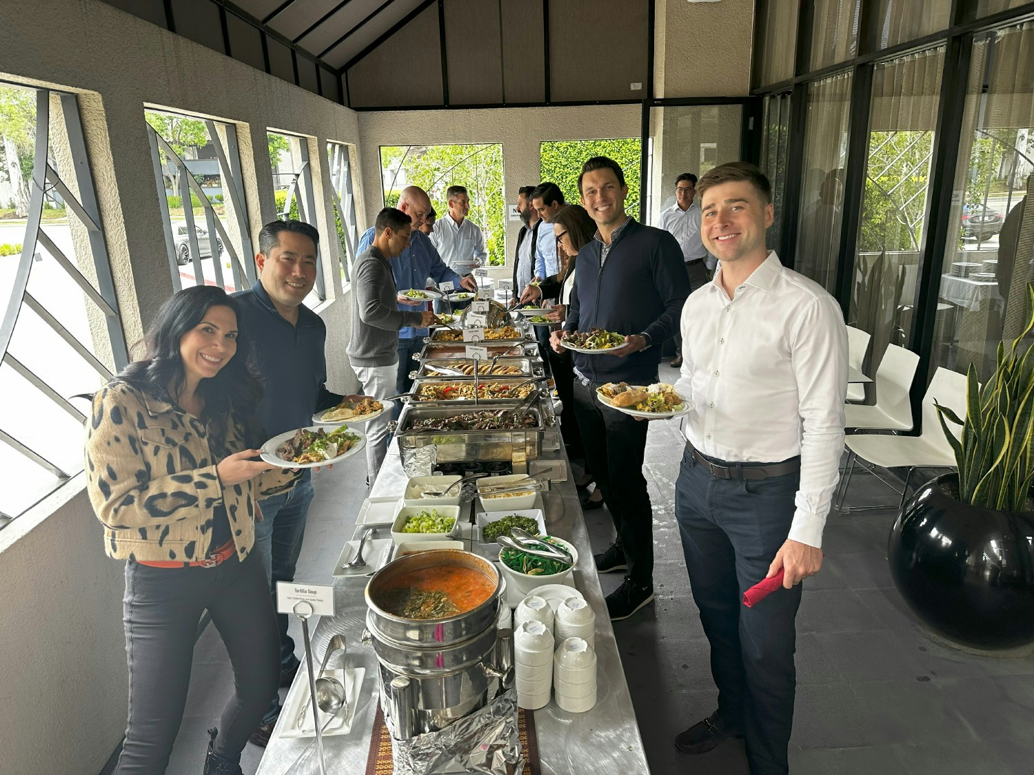 CNM's leaders breaking for lunch during their annual Leadership Summit