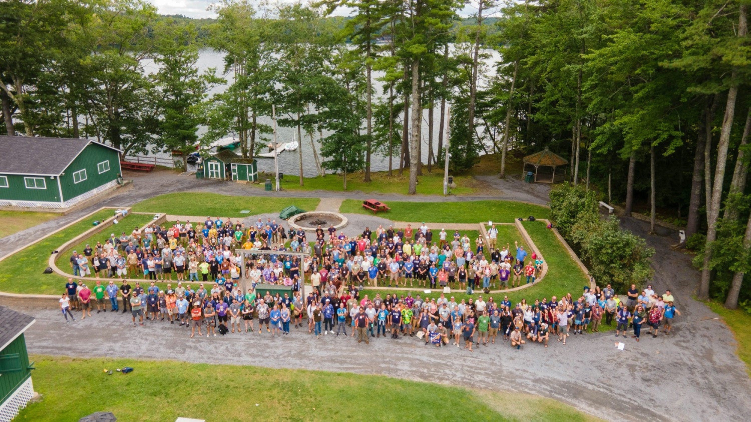 RE celebrated its 20th anniversary on Belgrade Lake in ME, enjoying good food, music, and classic summer camp fun.