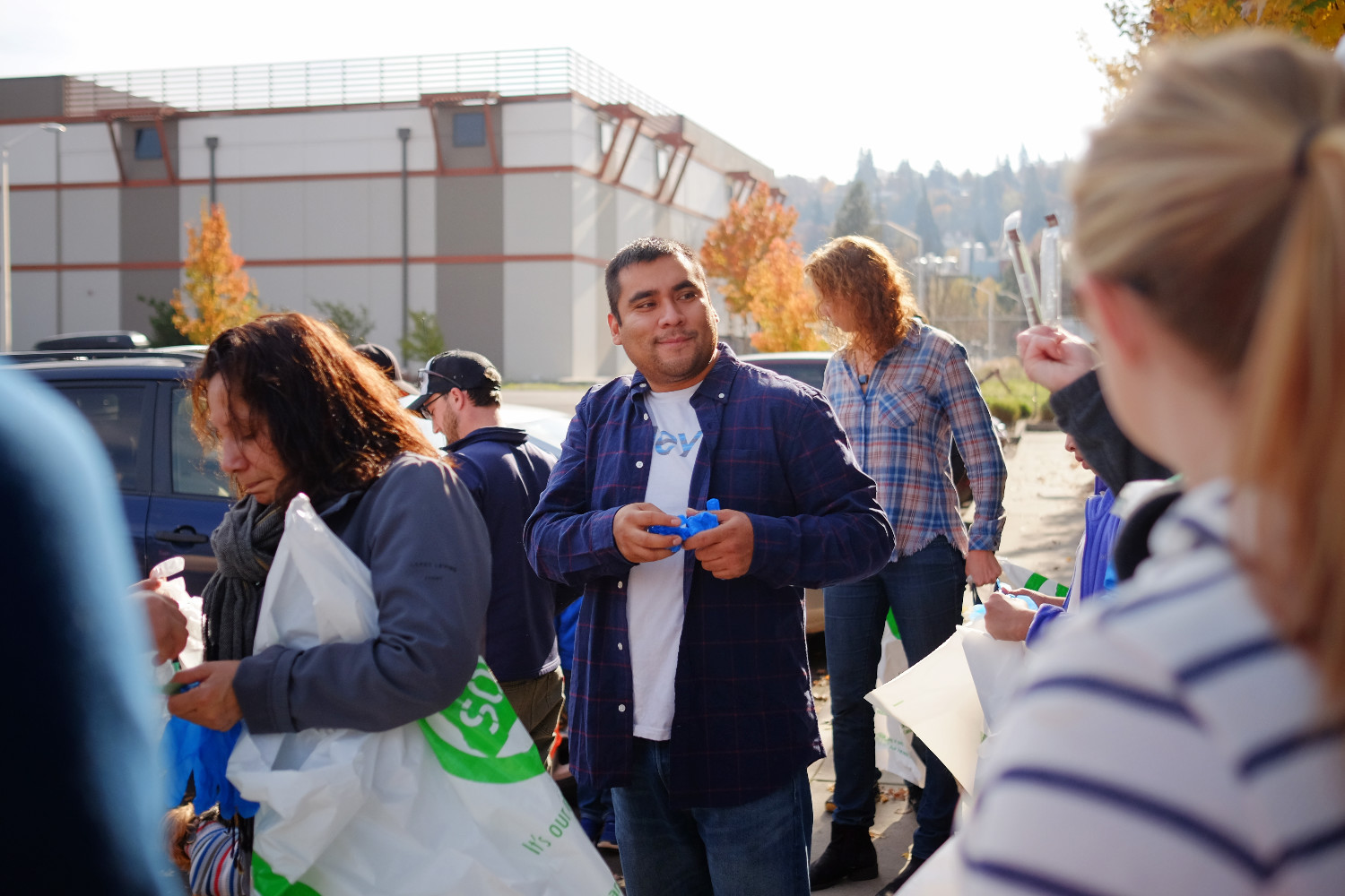 Community clean-up event.