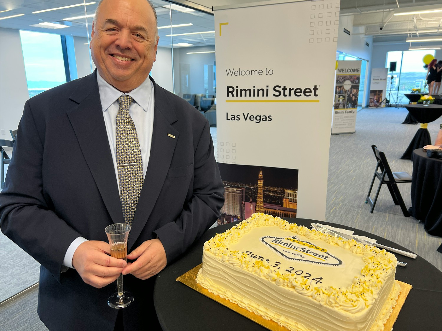 Toast with our CEO for the opening of our new Las Vegas office