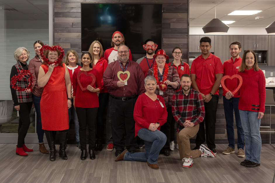 Madison based SVA employees celebrating Go Red For Women Day
