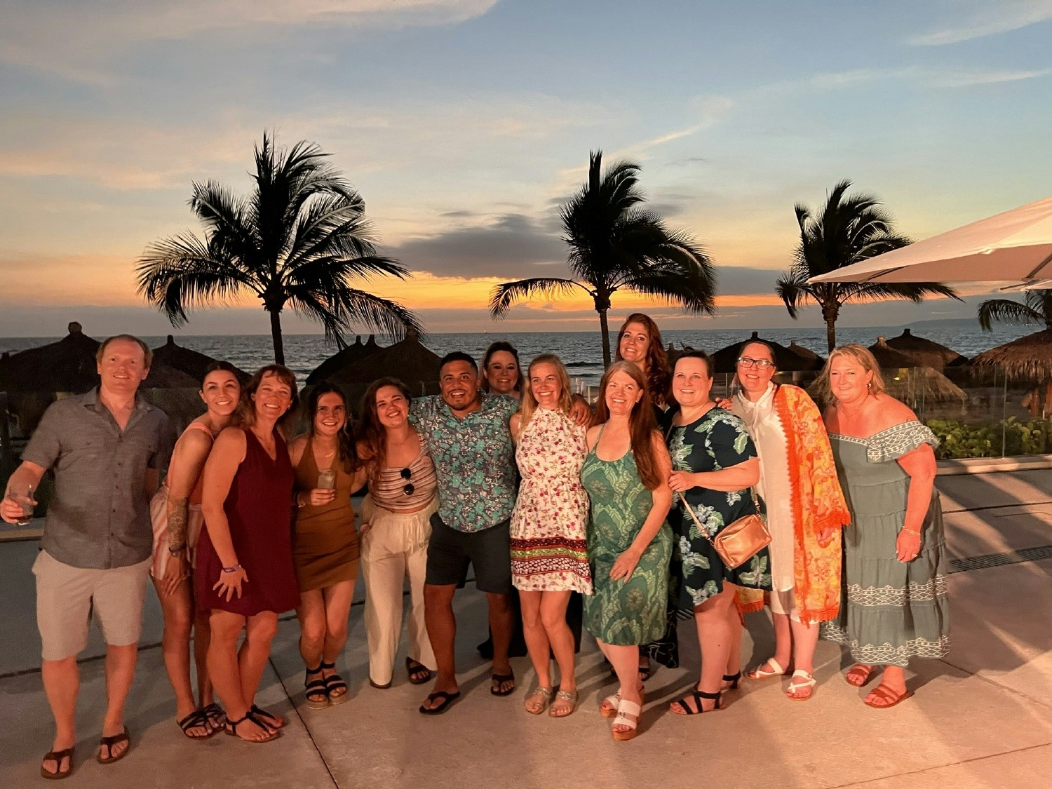 Producers' Club members (Top salespeople) on company trip in Puerto Vallarta, Mexico in April 2023.