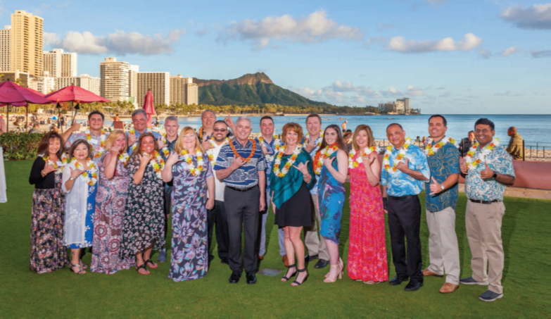 Matson's Annual Presidential Award Winners celebrating in Honolulu, Hawaii.