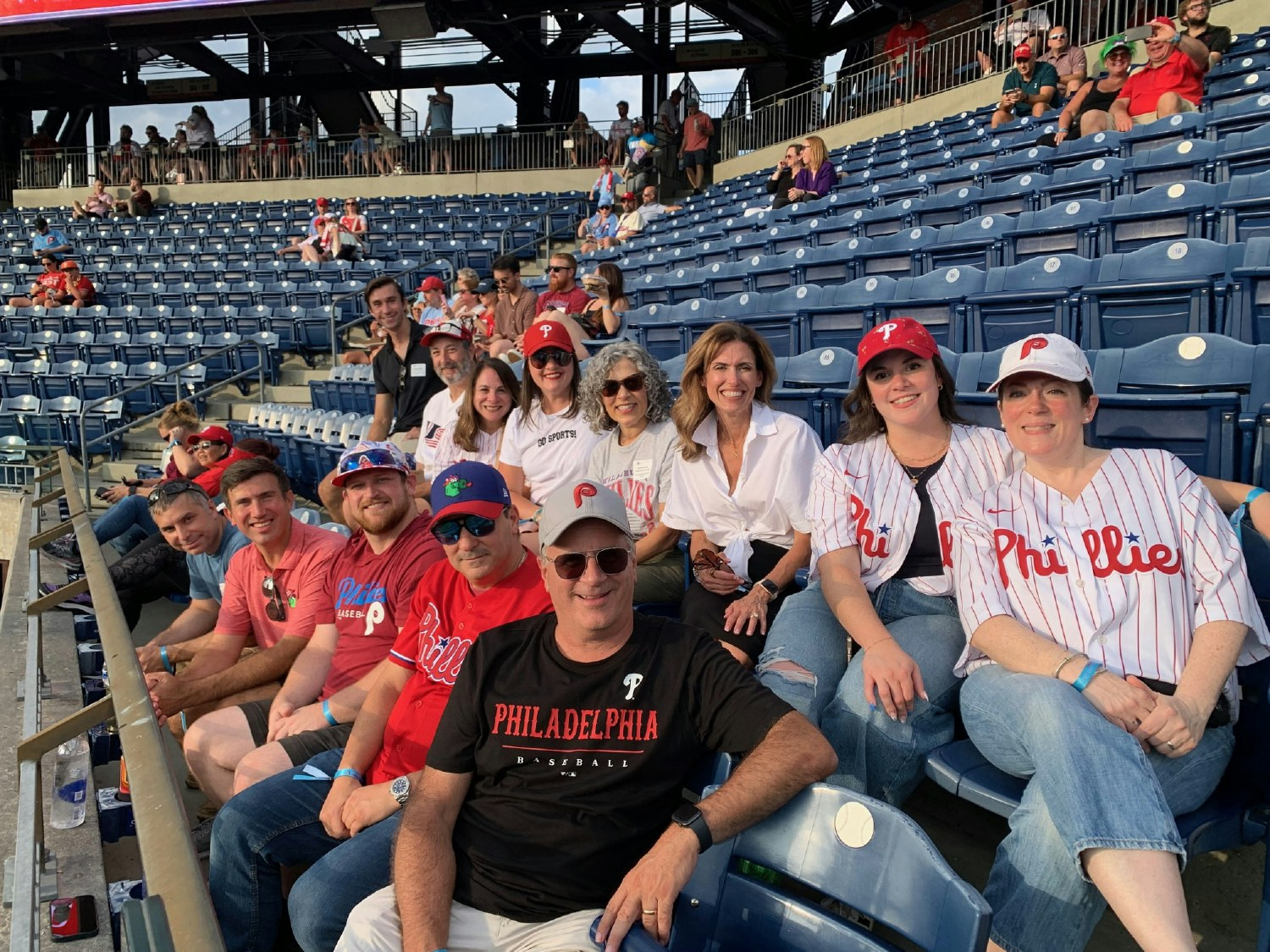 Cheering on the Phillies.