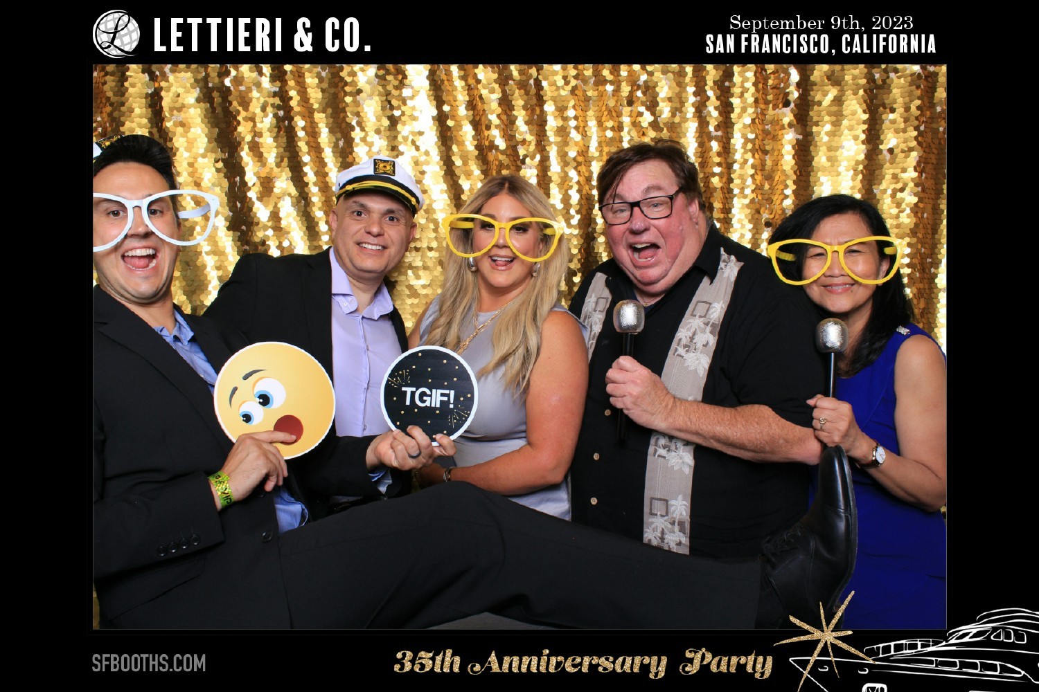 Employees celebrating at Lettieri & Co.'s 35th anniversary party. 