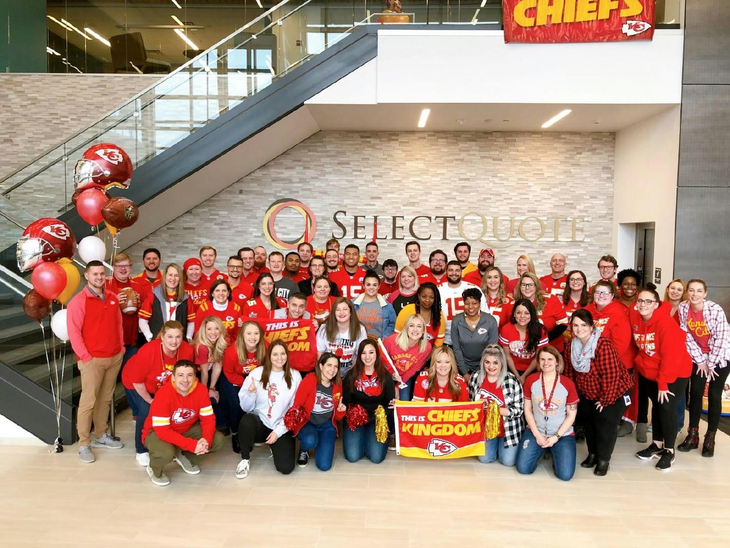 SelctQuote headquarters shows their hometown team support!