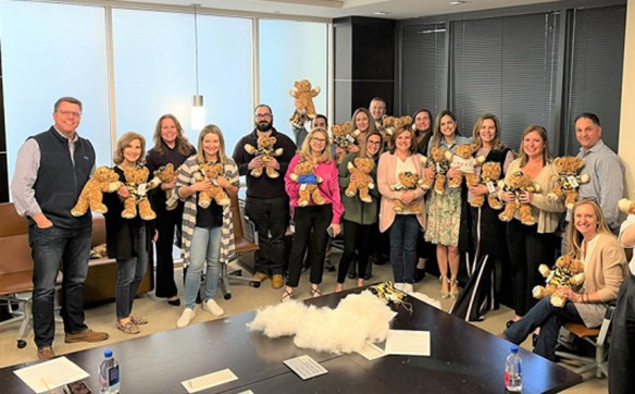 “Operation Gratitude,” where the team built bears, wrote letters, and made care packages for deployed troops and others.