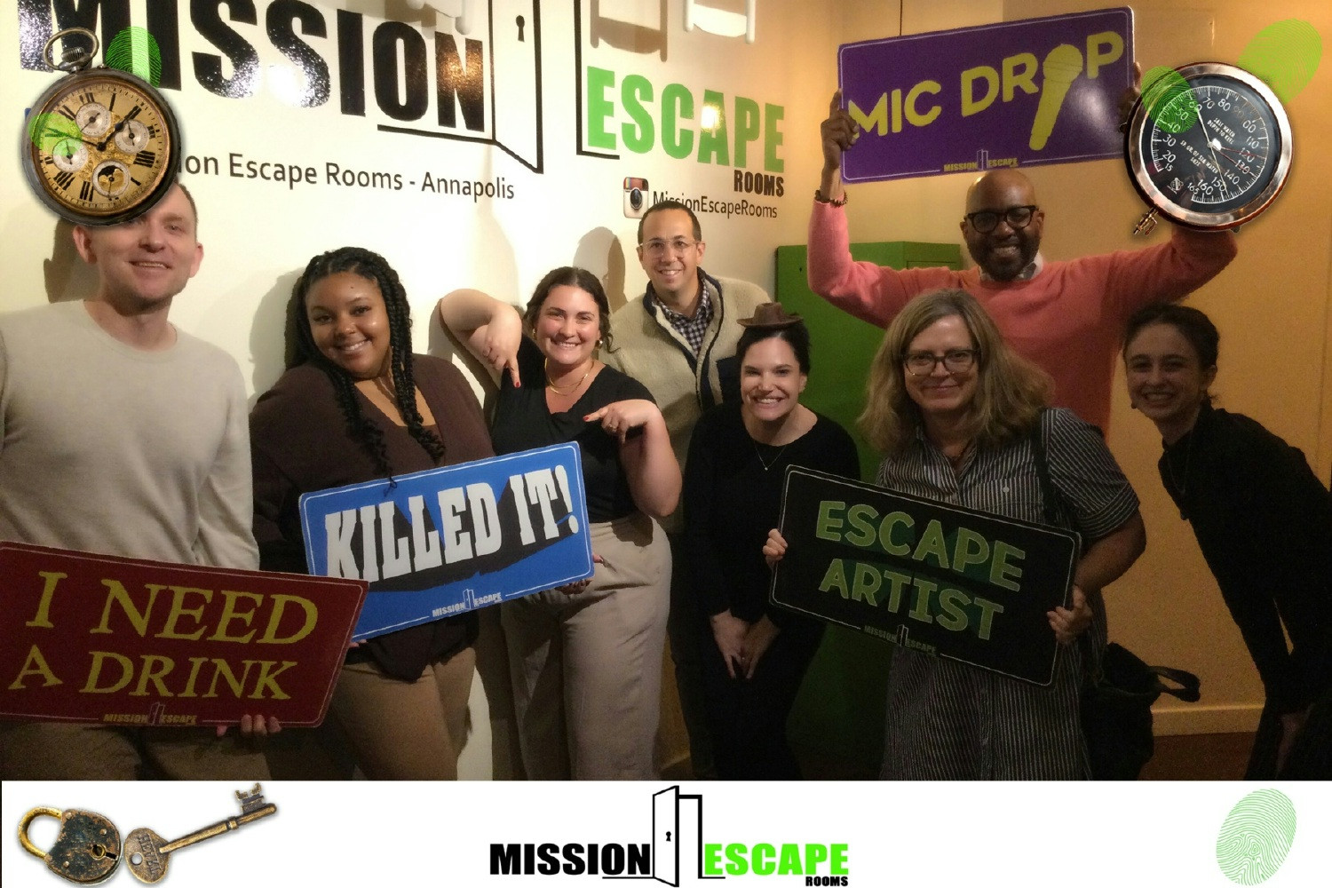 We escaped! We like to have fun and work together -- how perfect is an Escape Room?