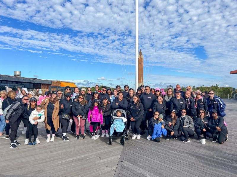 The company's breast cancer walk at Jones Beach.