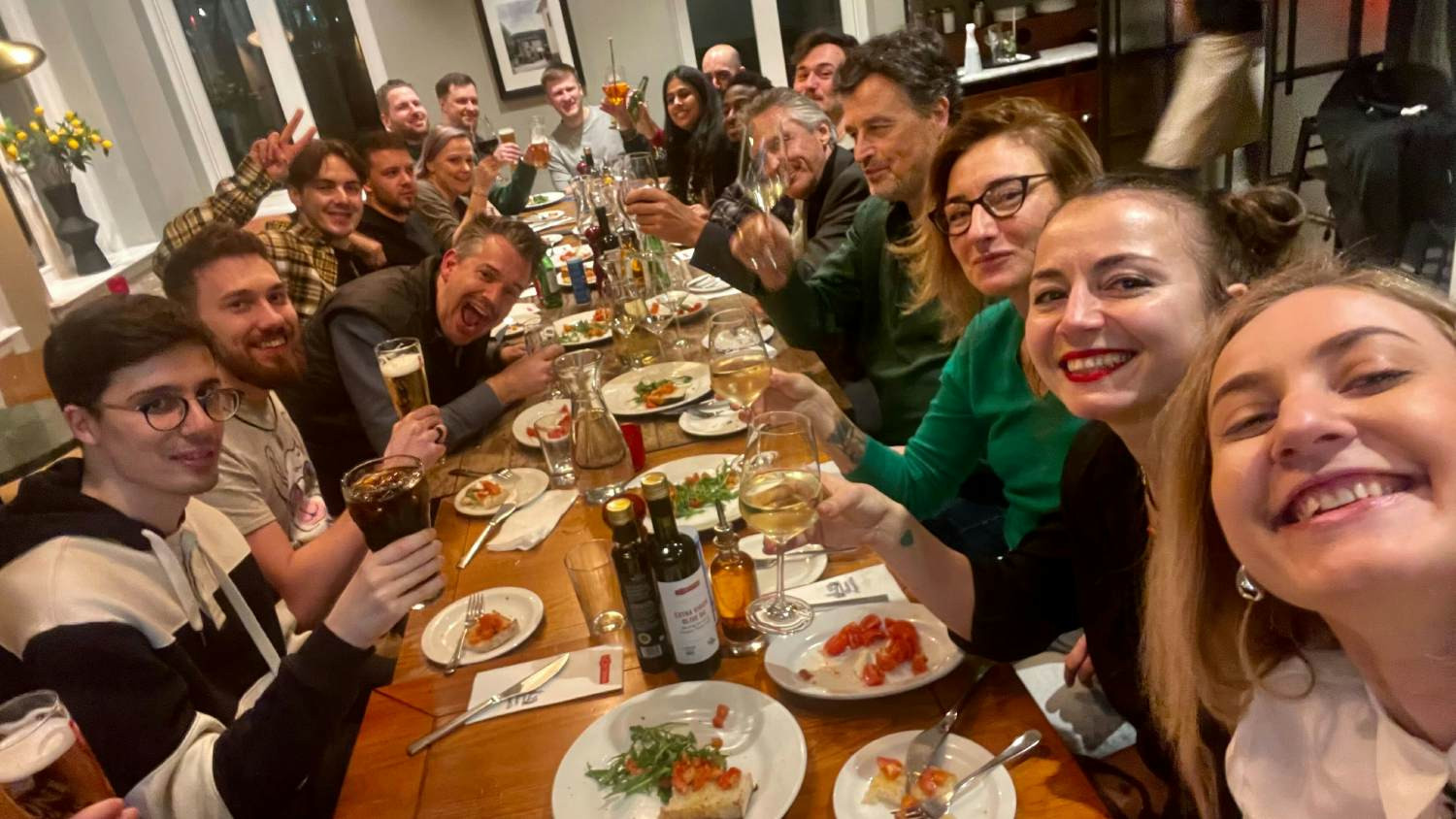 Closing dinner for our annual IT workshop in Amsterdam! These faces say it all—big plans and an even bigger year ahead! 